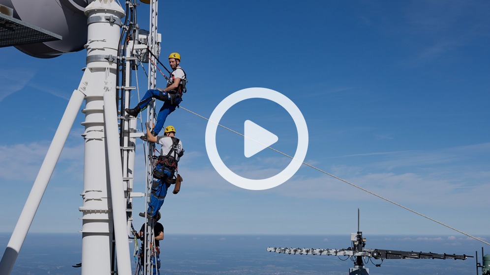 Helicopter operation on the mountain "Wendelstein"