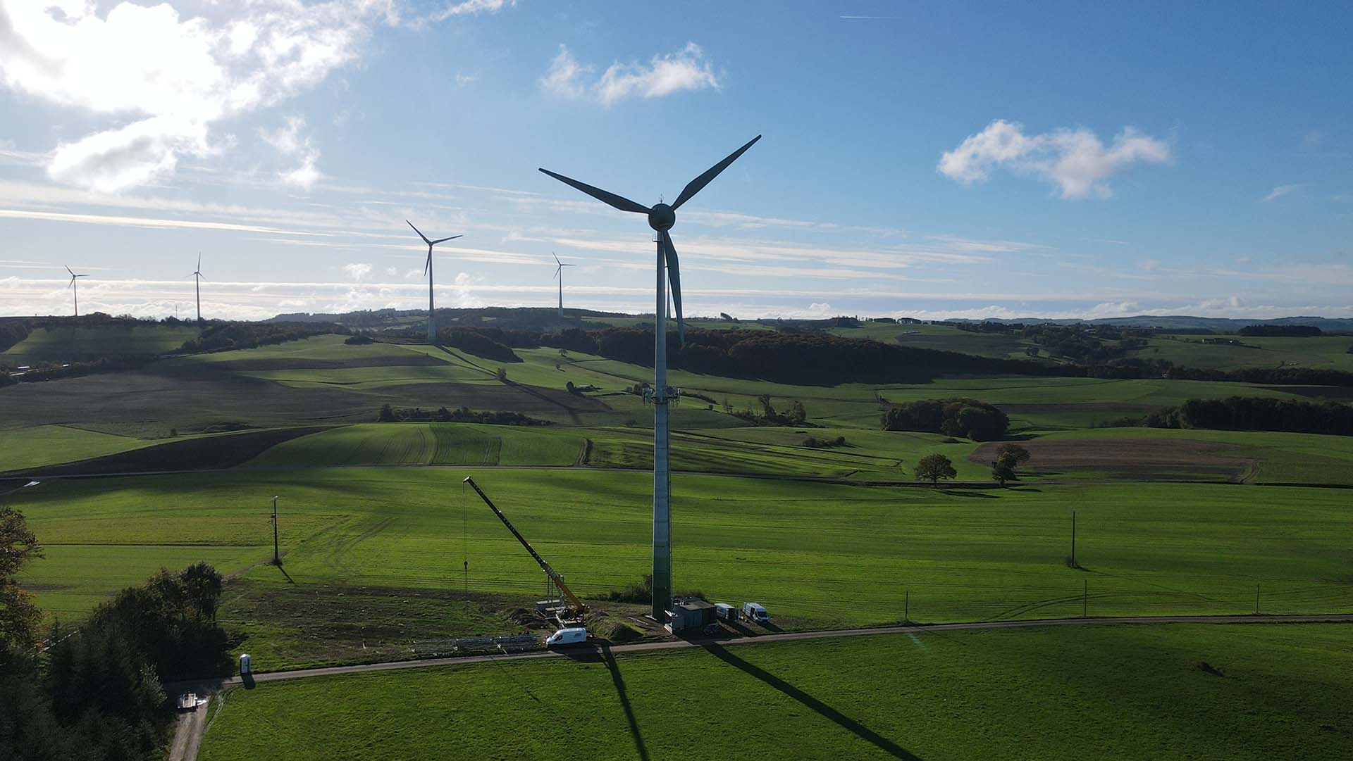 Mobilfunktechnik an Windrädern